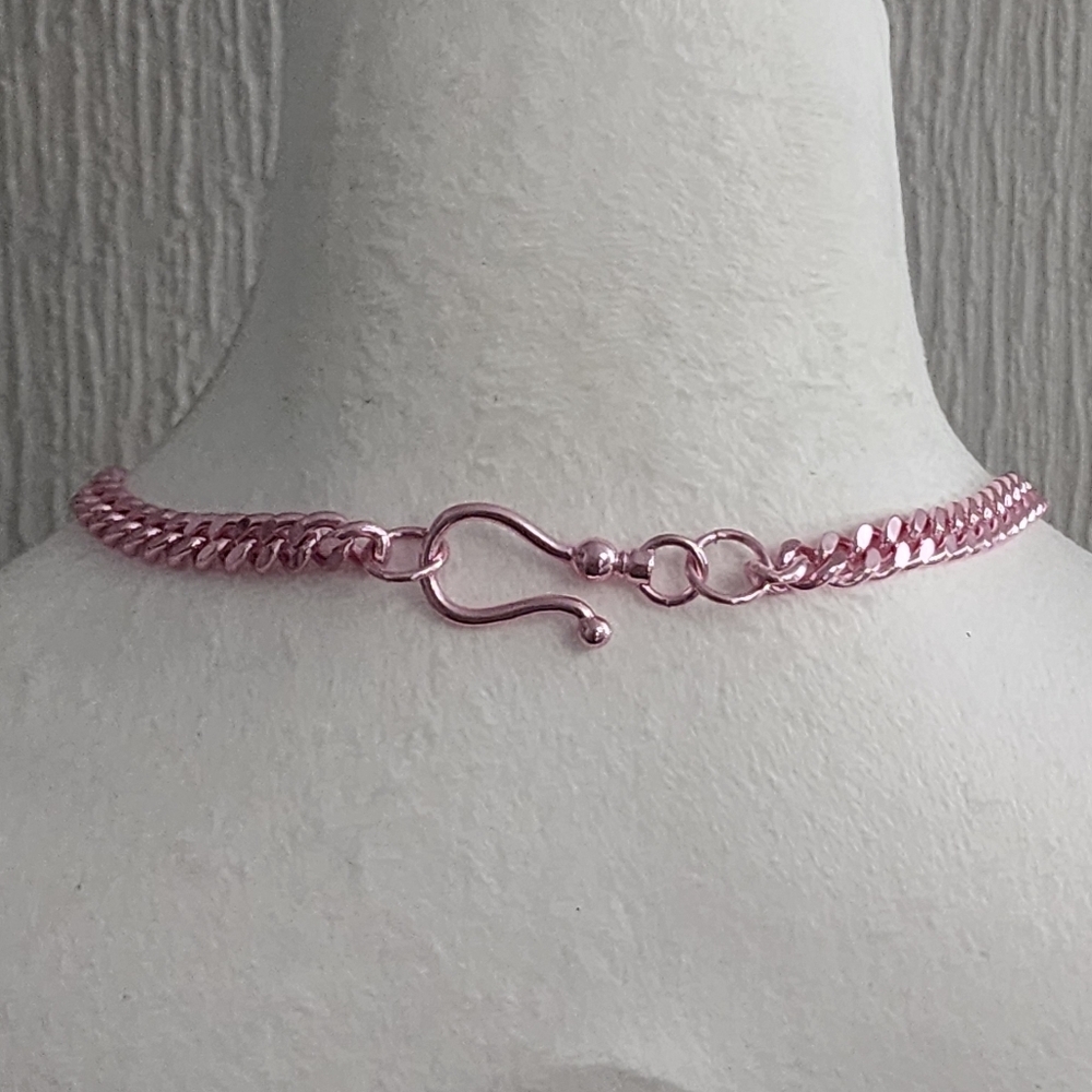 Metallic Pink Chain Necklace - Picture 4 of 7